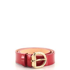 Louis Vuitton Ceinture Belt Monogram Vernis Medium 80 Red